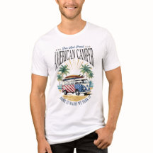 Amoureux du camping Drapeau américain Camionneur d