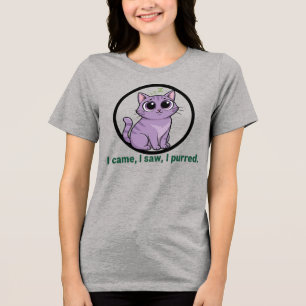 T-shirt En Tri-matière Amusant jeu de chat "J'ai vu que j'ai puré" Tee
