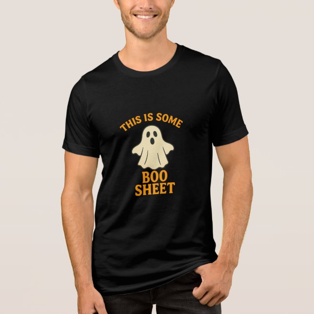 T-shirt En Tri-matière Amusant moderne mignonne Halloween Boo Sheet Ghost (Recto)