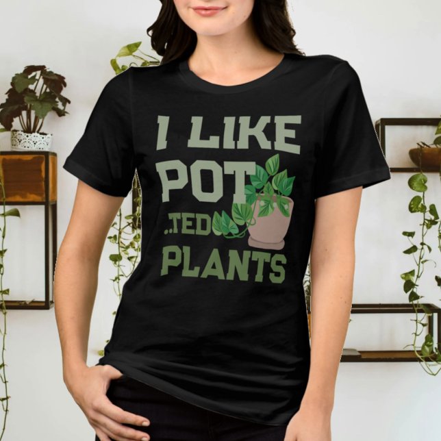 T-shirt En Tri-matière Amusant Plante J'Aime Les Plantes Pots (Créateur téléchargé)