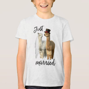 T-shirt En Tri-matière Amusante Mariée-Chemise Alpaca Et Mariage De Salle