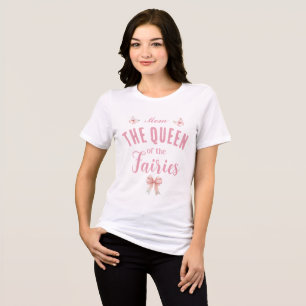 T-shirt En Tri-matière Amusante Mère Twins Fée Girls Anniversaire