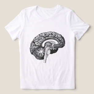 T-shirt En Tri-matière Anatomie médicale vintage illustration cerveau hum
