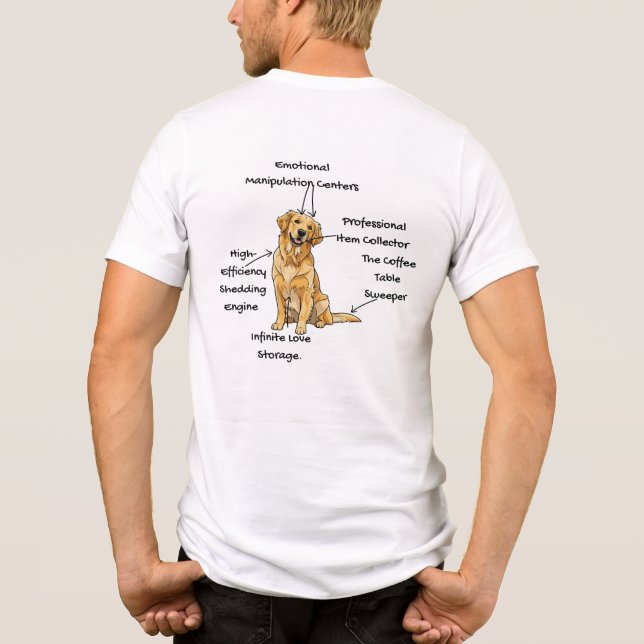 T-shirt En Tri-matière Anatomy of a Golden Retriever - Funny Dog Mom/Dad  (Verso)