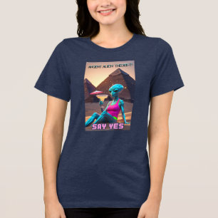 T-shirt En Tri-matière Ancien Alien Pyramide Conspiration Margarita