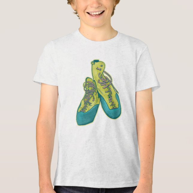 T-shirt En Tri-matière Ancienne escalade chaussures rock escalade (Recto)