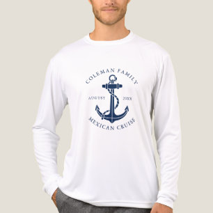 T-shirt En Tri-matière Ancre nautique de croisière en famille sur mesure