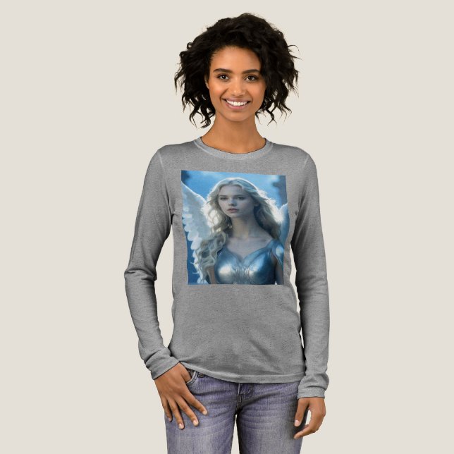 T-SHIRT  EN TRI-MATIÈRE ANGE (Recto complet)