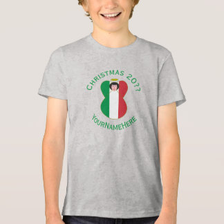 T-shirt En Tri-matière Ange italien Noël Drapeau personnalisé garçon