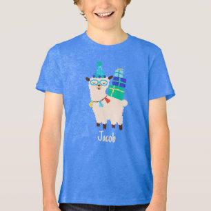 T-shirt En Tri-matière Animaux de Fête Lama Anniversaire Enfants