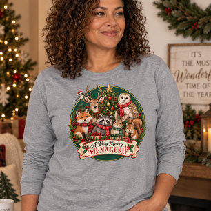 T-shirt En Tri-matière Animaux de Noël Ménagerie