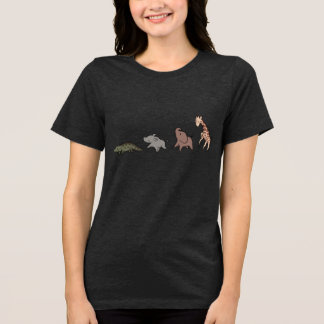 T-shirt En Tri-matière Animaux de Safari (Éléphant, Girafe, Croc & Rhinoc