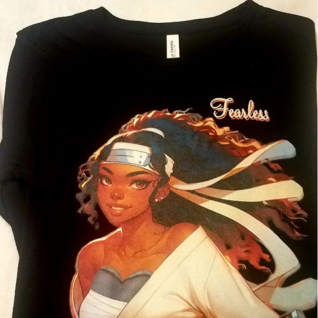 T-shirt En Tri-matière Anime féminine sans peur' Samurai Fighter (Créateur téléchargé)