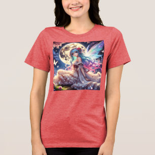 T-shirt En Tri-matière Anime Girl Moon Fairy Princesse dans le jardin