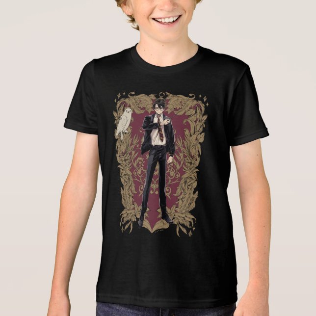 T-shirt En Tri-matière Anime HARRY POTTER™ Cadre Orné (Recto)