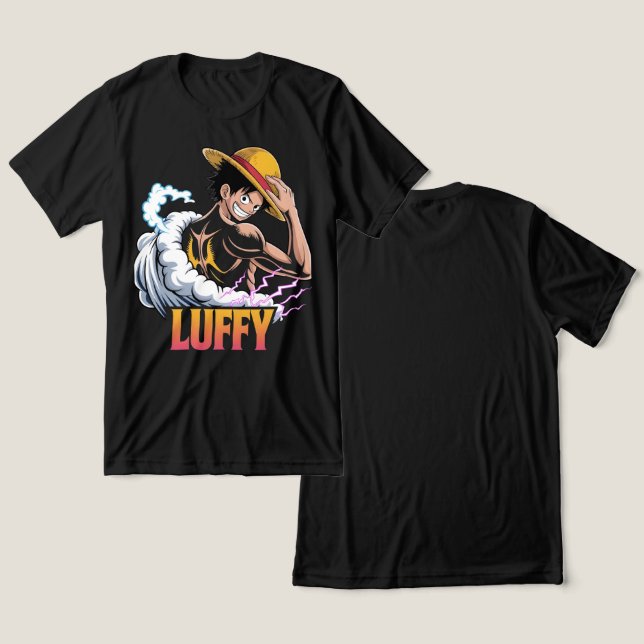 T-shirt En Tri-matière Anime Pirate Warrior Sticker – Straw Hat Hero Powe (Design Recto & Verso)