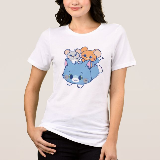 T-shirt En Tri-matière Anime Tom, Jerry et Tuffy (Recto)
