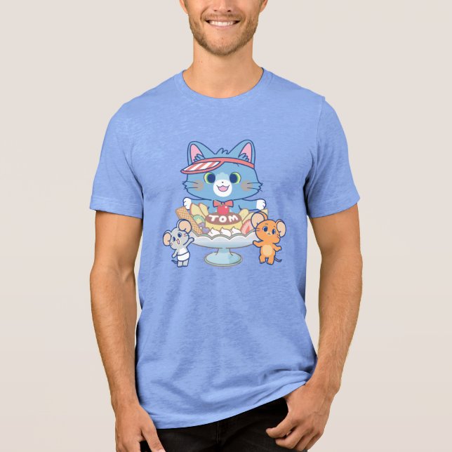 T-shirt En Tri-matière Anime Tom, Jerry et Tuffy Dessert Parlor (Recto)