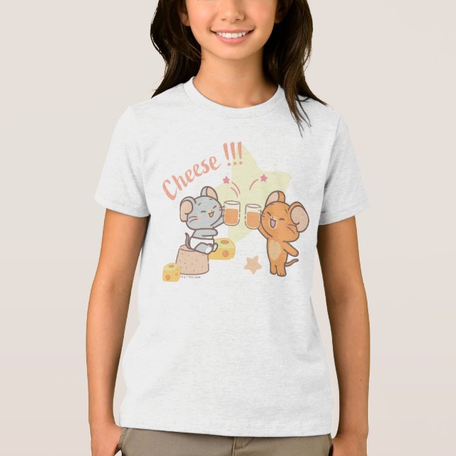 T-shirt En Tri-matière Anime Tuffy et Jerry Cheese au fromage (Recto)