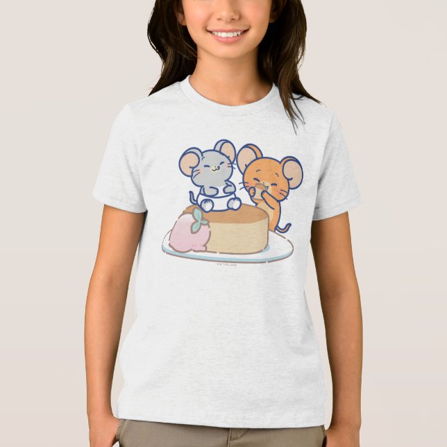 T-shirt En Tri-matière Anime Tuffy et Jerry Cheesecake (Recto)