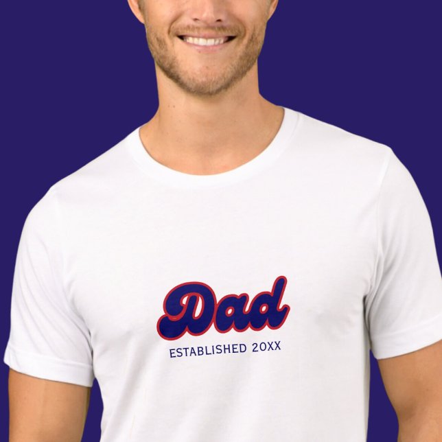 T-shirt En Tri-matière Année personnalisée Papa (Créateur téléchargé)