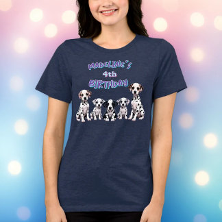 T-shirt En Tri-matière Anniversaire de chiots Dalmatiens Adorables