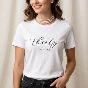 T-shirt En Tri-matière Anniversaire Moderne Minimaliste Perle Jalonnement