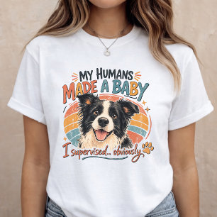 T-shirt En Tri-matière Annonce de naissance drôle de chien révélation de