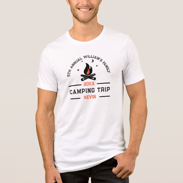 T-shirt En Tri-matière Annual Family Camping Trip Personalized (Recto)