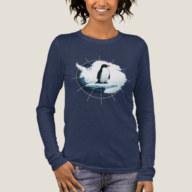 T-shirt En Tri-matière Antarctica Penguin Emblem – Polar Explorer Design (Recto)