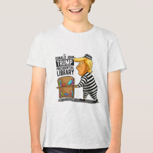 T-shirt En Tri-matière Anti-trump Library Funny Grey _ Clic Fit, Crew Nec