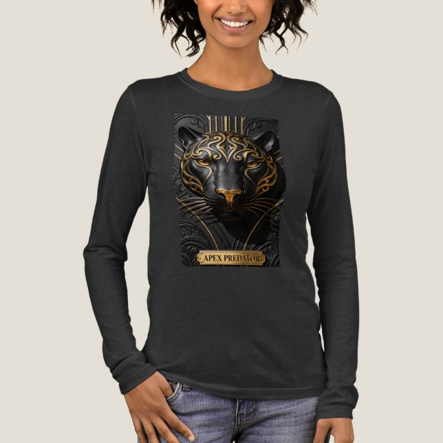 T-shirt En Tri-matière Apex Predator Black Panther Dorure Long Sleeve (Recto)