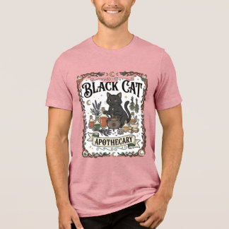T-shirt En Tri-matière Apothicaire Chat Noir Chat Sorcière Mystique Apoth