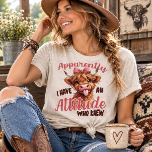 T-shirt En Tri-matière Apparemment J'Ai Une Attitude Vache Drôle