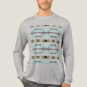 T-shirt En Tri-matière Aqua Black Plum Jaune Abstraite d'inspiration sud-