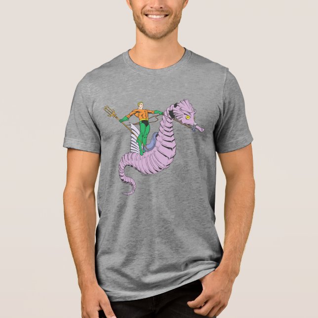 T-shirt En Tri-matière Aquaman Rides Seahorse (Recto)