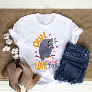 T-shirt En Tri-matière Aquarelle Chouette Aimer Puns Chouette Toujours Vo