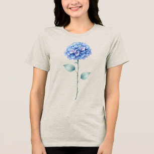 T-shirt En Tri-matière Aquarelle minimaliste Hydrangea Design Floral
