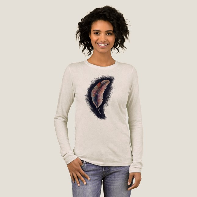 T-shirt En Tri-matière Aquarelle Plume (Recto complet)