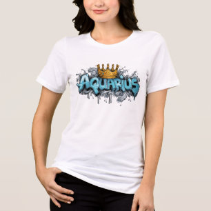 T-shirt En Tri-matière Aquarius Zodiac Graffiti innovant Airbrush