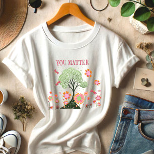 T-shirt En Tri-matière Arbre à libellules Vous Comptez Pink Green Inspiri