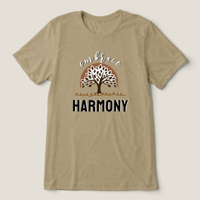 T-shirt En Tri-matière Arbre Abstrait de l'Harmonie Embrassée (Design Recto)