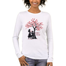 Arbre d'amour personnalisé – Tee-shirt à manches l