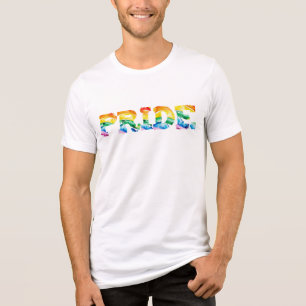 T-shirt En Tri-matière Arc-en-ciel Typographie PRIDE Art LGB LGBTQ Waterc