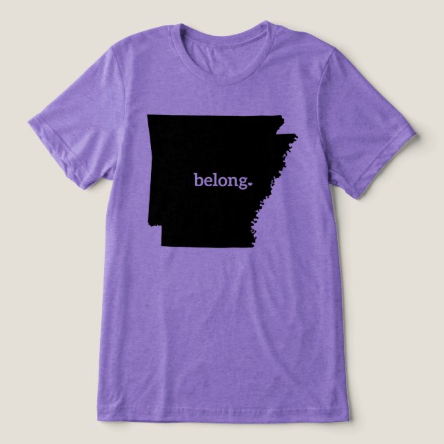 T-shirt En Tri-matière Arkansas State Map Belong (Design Recto)
