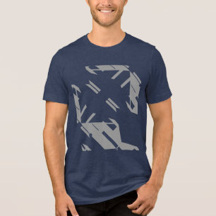 T-shirt En Tri-matière Art contemporain gris sud-ouest look Abstrait