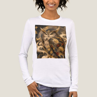 T-shirt En Tri-matière Art de hibou japonais | Dessin traditionnel de hib
