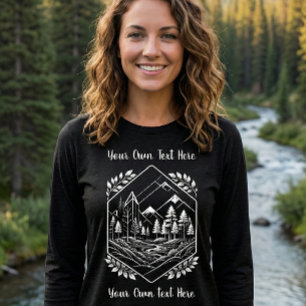 T-shirt En Tri-matière Art de ligne extérieur Aventure de montagne Votre