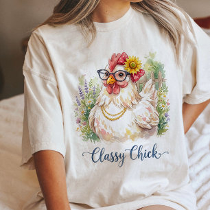 T-shirt En Tri-matière Art de poule aquarelle de poule chic