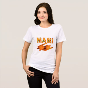 T-shirt En Tri-matière Art de typographie MAMI Orange